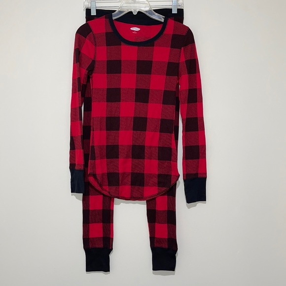 NWOT Old Navy Red Buffalo Plaid Thermal Set Small
